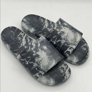 Calia by Carrie Underwood women’s black swirl slide sandal cushion size 9